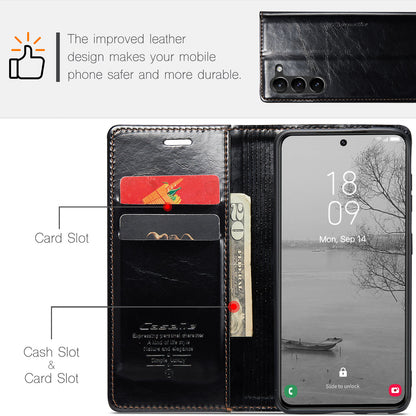 CASEME Luxury Retro Galaxy S23 Leather Case Magnetic