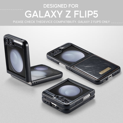 CASEME Luxury Retro Galaxy Z Flip5 Leather Case Magnetic