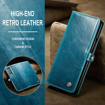 CASEME Luxury Retro Galaxy Z Fold3 Leather Case Magnetic