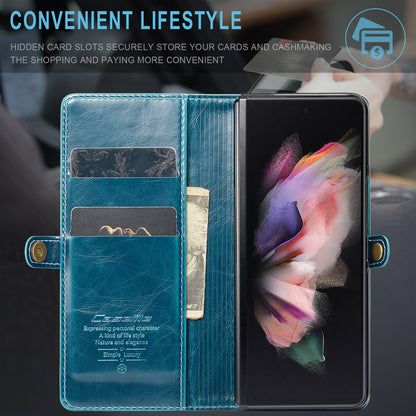 CASEME Luxury Retro Galaxy Z Fold3 Leather Case Magnetic