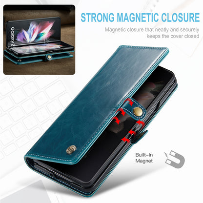 CASEME Luxury Retro Galaxy Z Fold3 Leather Case Magnetic