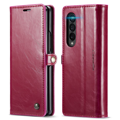 CASEME Luxury Retro Galaxy Z Fold4 Leather Case Magnetic