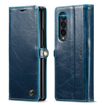 CASEME Luxury Retro Galaxy Z Fold4 Leather Case Magnetic