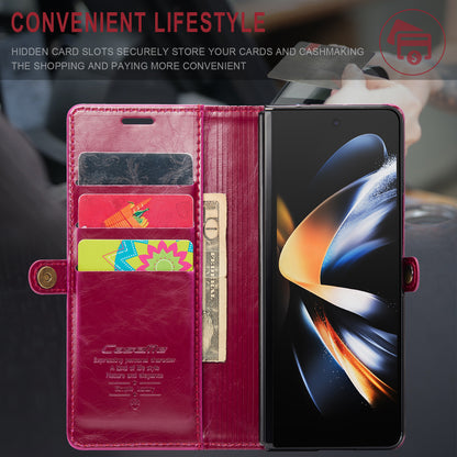 CASEME Luxury Retro Galaxy Z Fold4 Leather Case Magnetic