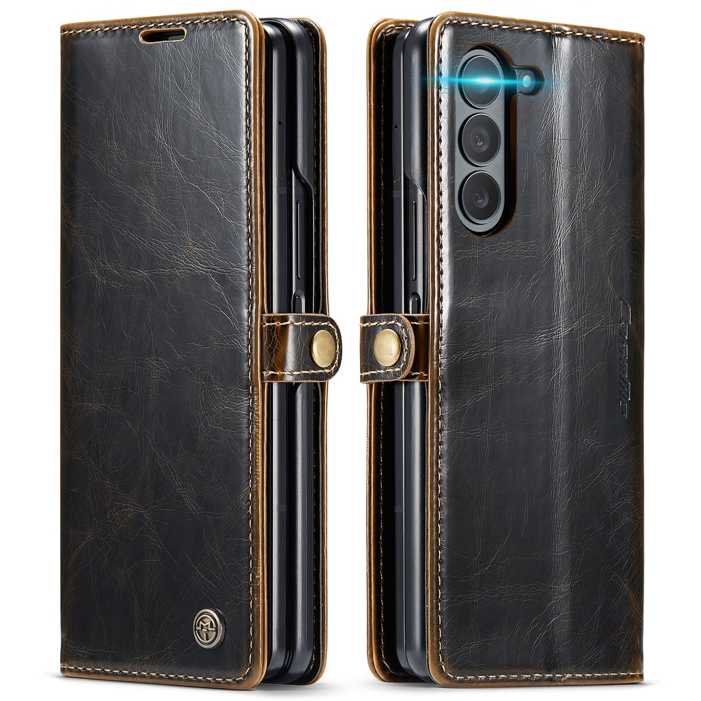 CASEME Luxury Retro Galaxy Z Fold6 Leather Case Magnetic