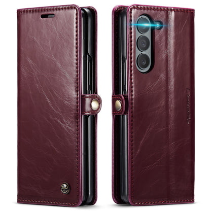 CASEME Luxury Retro Galaxy Z Fold6 Leather Case Magnetic