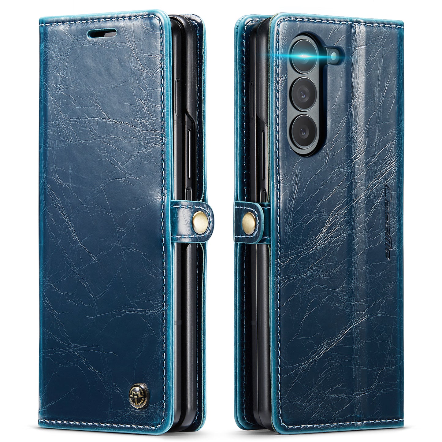 CASEME Luxury Retro Galaxy Z Fold6 Leather Case Magnetic