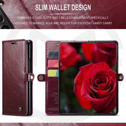 CASEME Luxury Retro Galaxy Z Fold6 Leather Case Magnetic