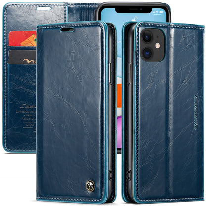 CASEME Luxury Retro iPhone 11 Leather Case Magnetic