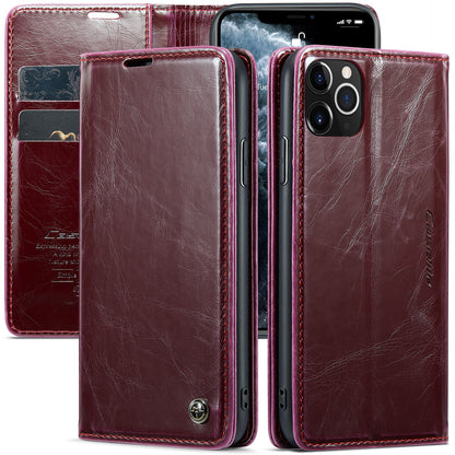 CASEME Luxury Retro iPhone 11 Pro Leather Case Magnetic