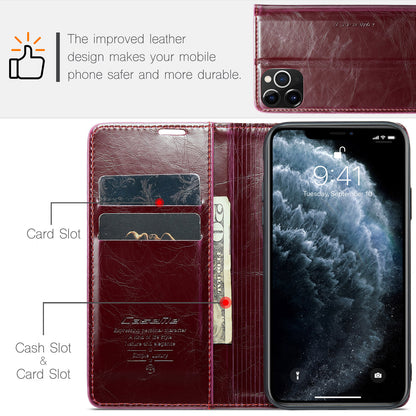 CASEME Luxury Retro iPhone 11 Pro Leather Case Magnetic