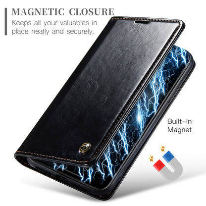 CASEME Luxury Retro iPhone 11 Pro Max Leather Case Magnetic