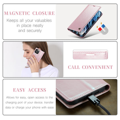 CASEME Luxury Retro iPhone 14 Pro Max Leather Case Magnetic