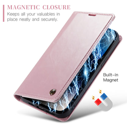 CASEME Luxury Retro iPhone 14 Pro Max Leather Case Magnetic