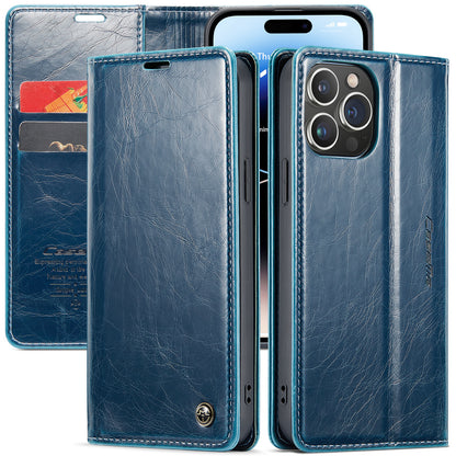 CASEME Luxury Retro iPhone 14 Pro Max Leather Case Magnetic