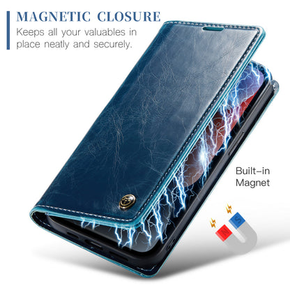 CASEME Luxury Retro iPhone 14 Leather Case Magnetic