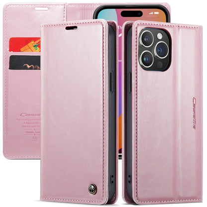 CASEME Luxury Retro iPhone 15 Pro Max Leather Case Magnetic