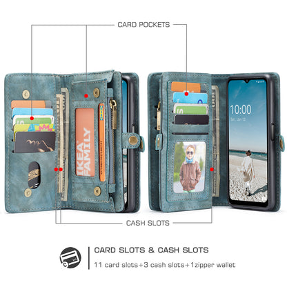 CASEME Vertical Card Holder Galaxy A12 Leather Case Lanyard