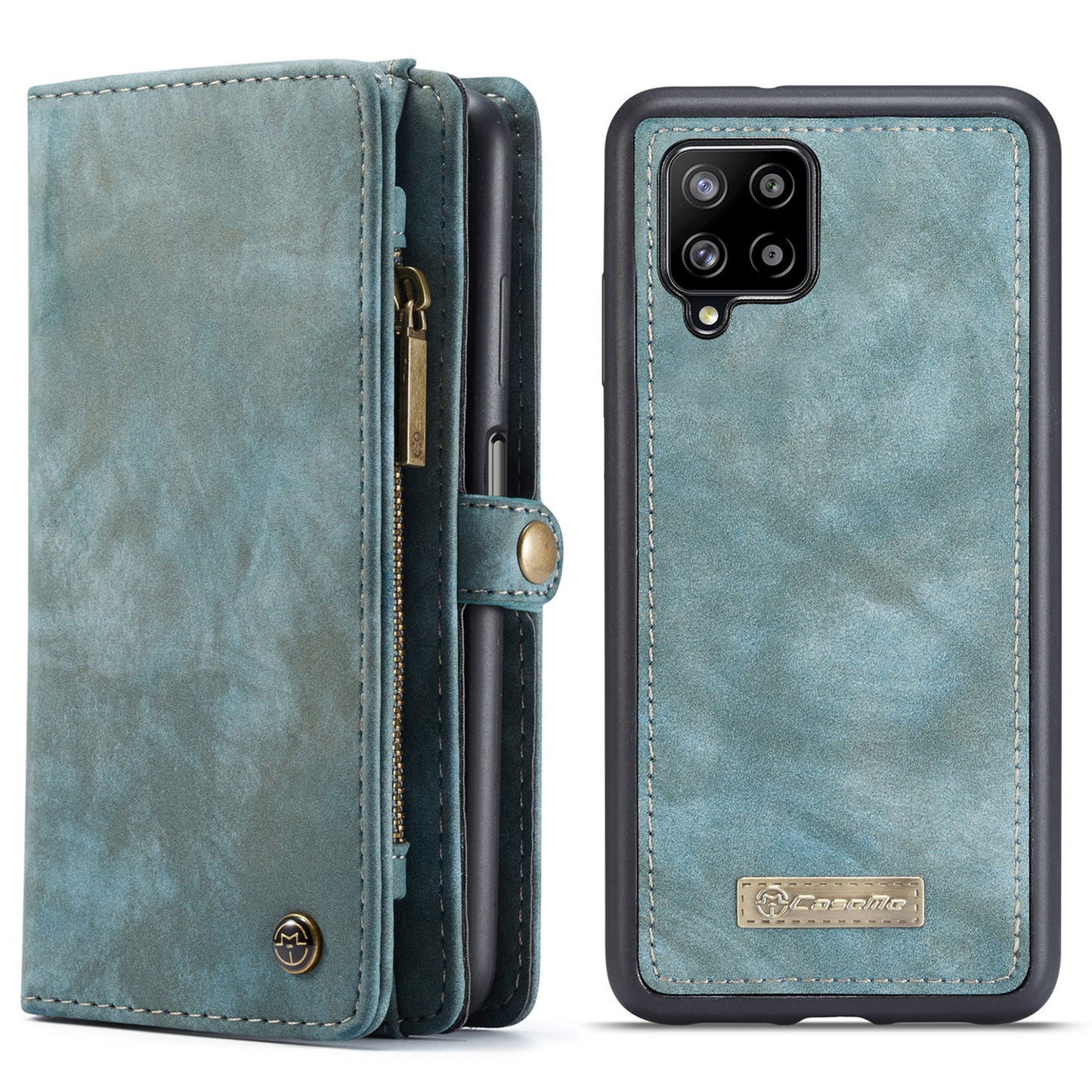 CASEME Vertical Card Holder Galaxy A12 Leather Case Lanyard