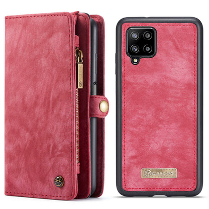 CASEME Vertical Card Holder Galaxy A12 Leather Case Lanyard