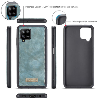 CASEME Vertical Card Holder Galaxy A12 Leather Case Lanyard