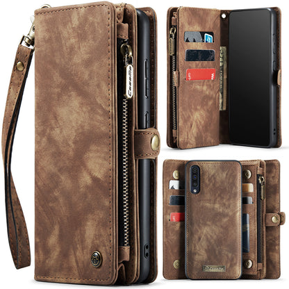 CASEME Vertical Card Holder Galaxy A30s Leather Case Lanyard