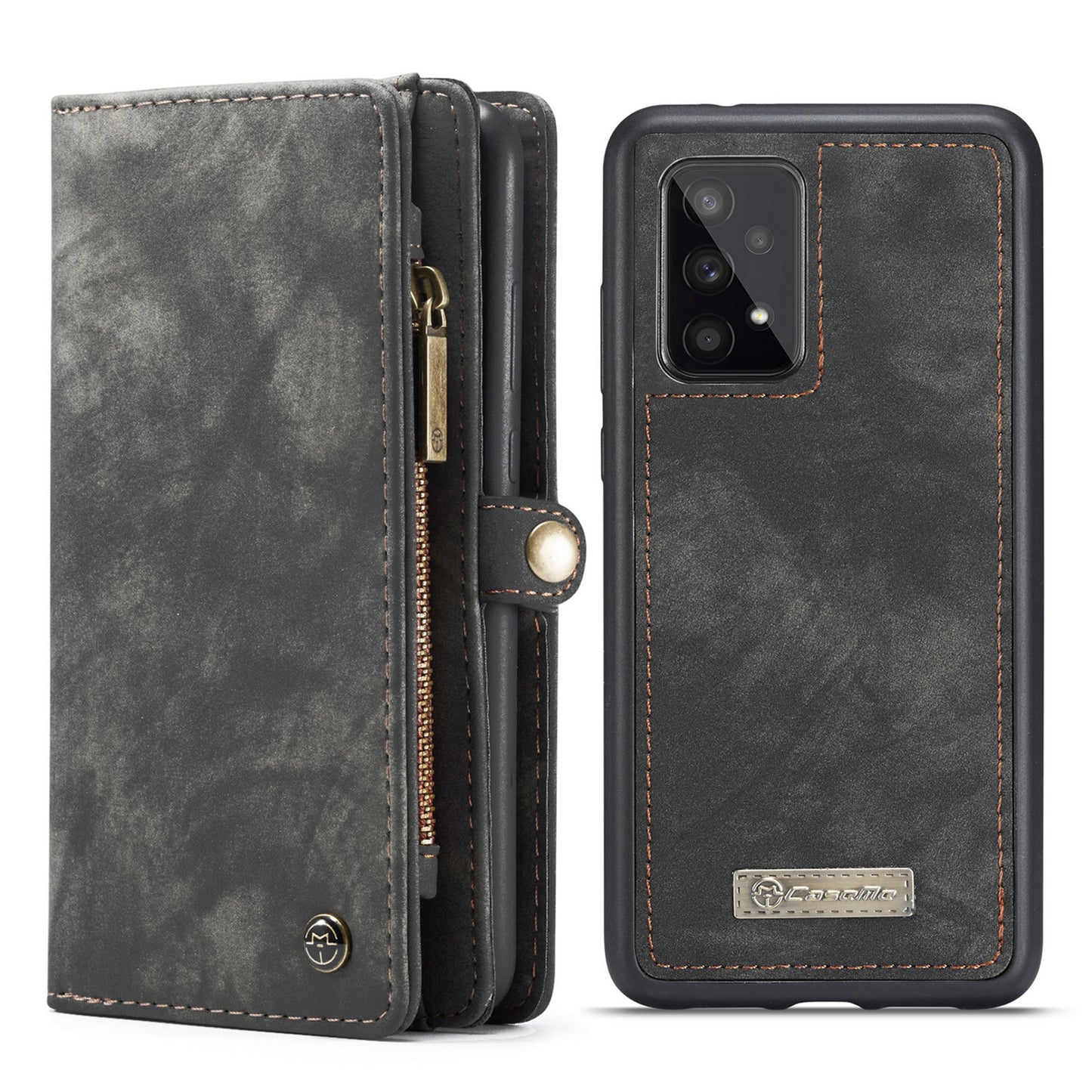 CASEME Vertical Card Holder Galaxy A33 Leather Case Lanyard