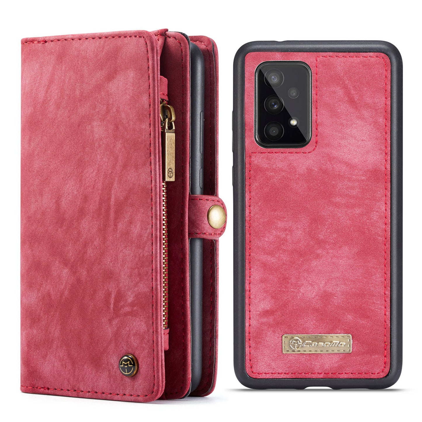 CASEME Vertical Card Holder Galaxy A33 Leather Case Lanyard