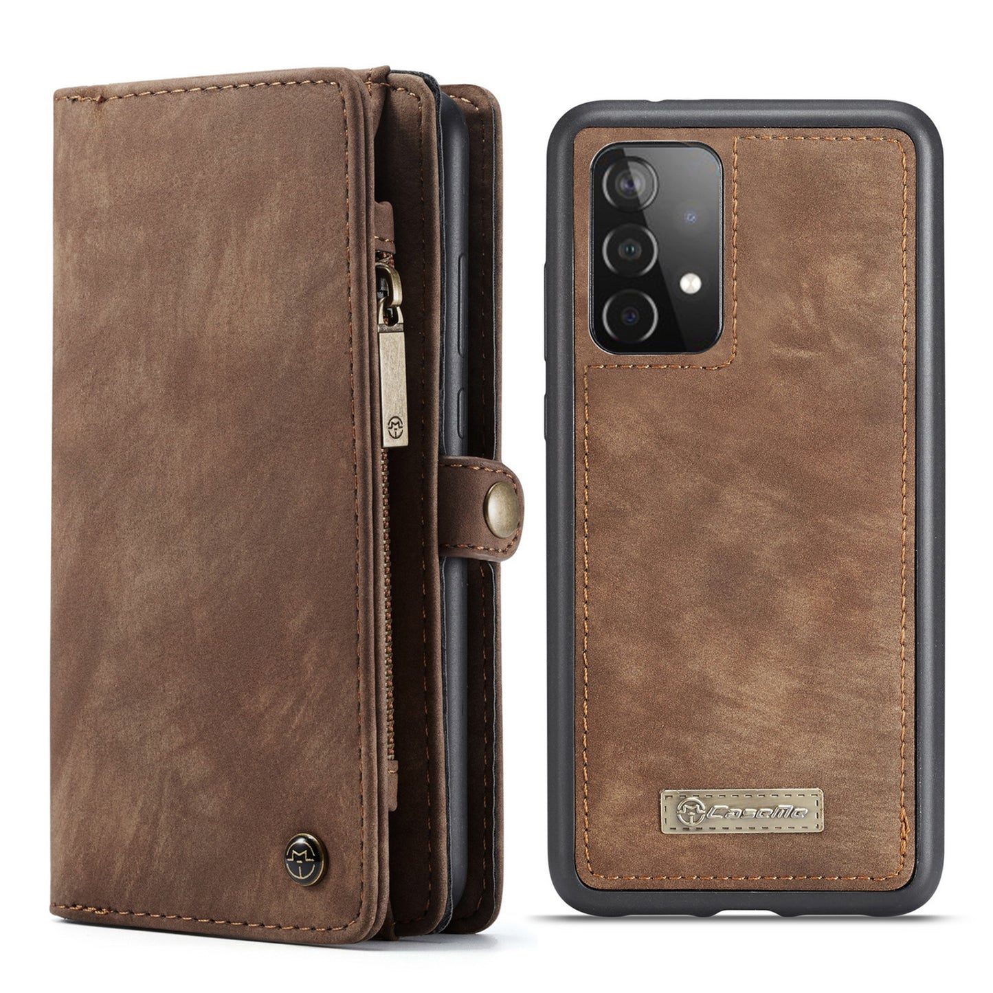 CASEME Vertical Card Holder Galaxy A52 Leather Case Lanyard