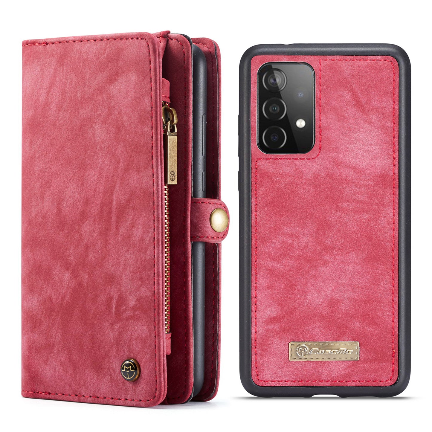 CASEME Vertical Card Holder Galaxy A52 Leather Case Lanyard