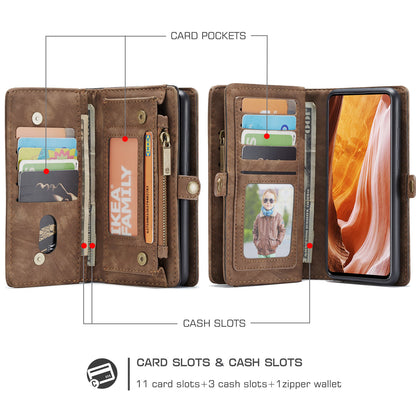 CASEME Vertical Card Holder Galaxy A71 Leather Case Lanyard