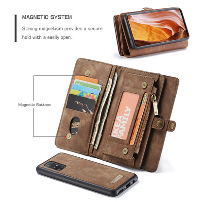 CASEME Vertical Card Holder Galaxy A71 Leather Case Lanyard