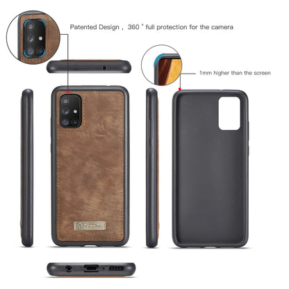 CASEME Vertical Card Holder Galaxy A71 Leather Case Lanyard