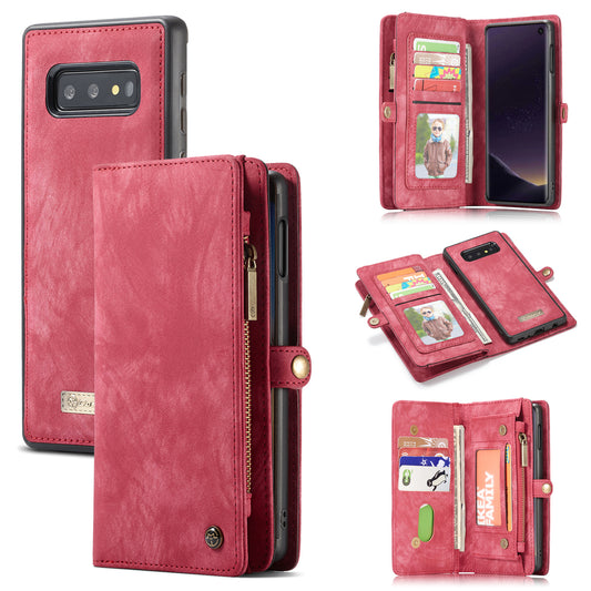 CASEME Vertical Card Holder Galaxy S10e Leather Case Lanyard