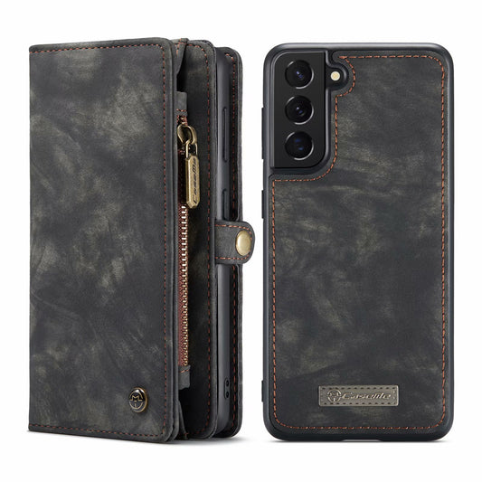 CASEME Vertical Card Holder Galaxy S21 FE Leather Case Lanyard