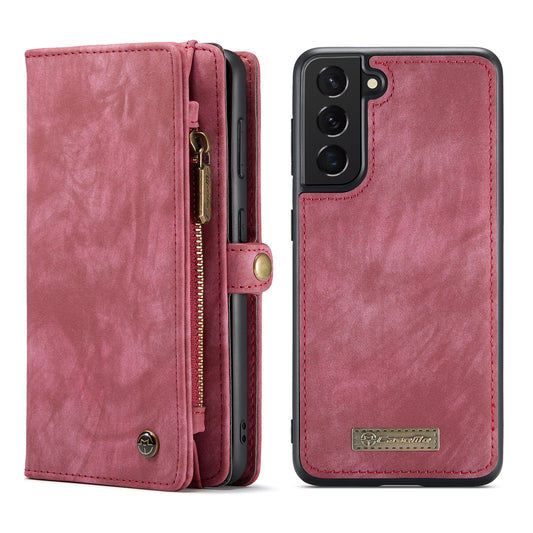 CASEME Vertical Card Holder Galaxy S21+ Leather Case Lanyard