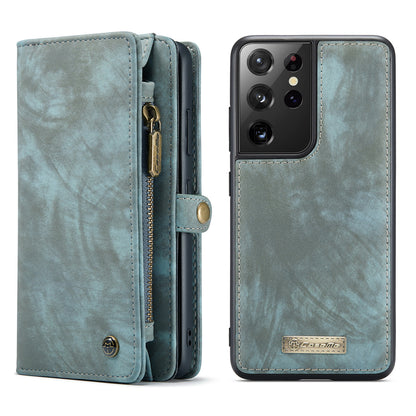 CASEME Vertical Card Holder Galaxy S21 Ultra Leather Case Lanyard