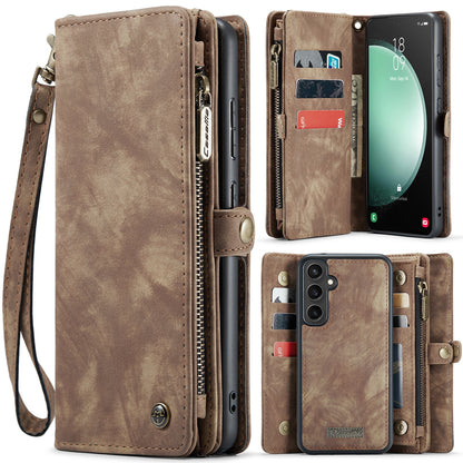 CASEME Vertical Card Holder Galaxy S23 FE Leather Case Lanyard