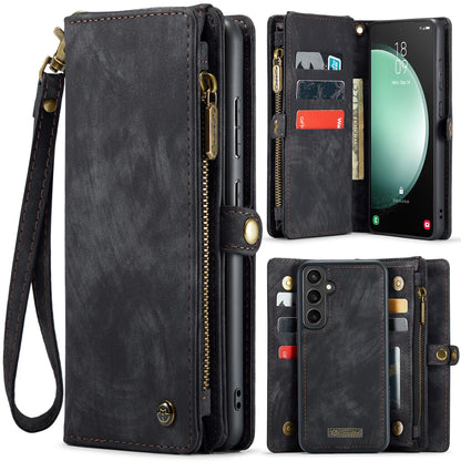 CASEME Vertical Card Holder Galaxy S23 FE Leather Case Lanyard