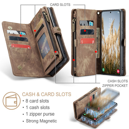 CASEME Vertical Card Holder Galaxy S24 FE Leather Case Lanyard