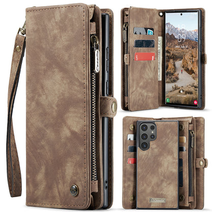 CASEME Vertical Card Holder Galaxy S24 Ultra Leather Case Lanyard