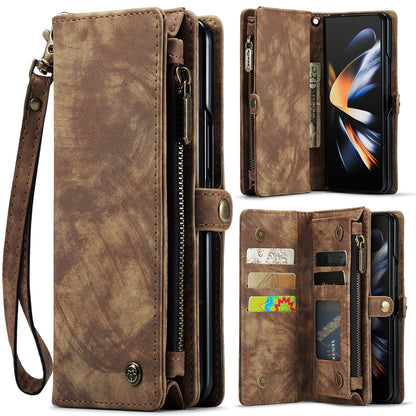 CASEME Vertical Card Holder Galaxy Z Fold4 Leather Case Lanyard