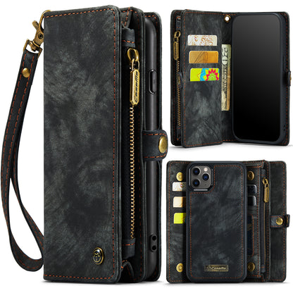 CASEME Vertical Card Holder iPhone 11 Pro Max Leather Case Lanyard