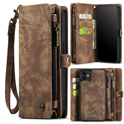 CASEME Vertical Card Holder iPhone 12 Leather Case Lanyard