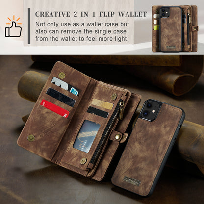 CASEME Vertical Card Holder iPhone 12 Leather Case Lanyard