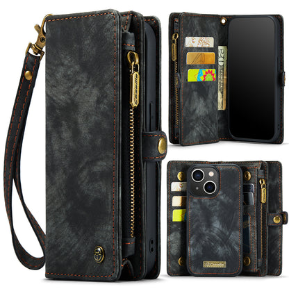 CASEME Vertical Card Holder iPhone 13 Leather Case Lanyard