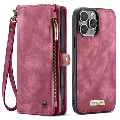 CASEME Vertical Card Holder iPhone 16 Pro Leather Case Lanyard