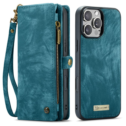 CASEME Vertical Card Holder iPhone 16 Pro Leather Case Lanyard