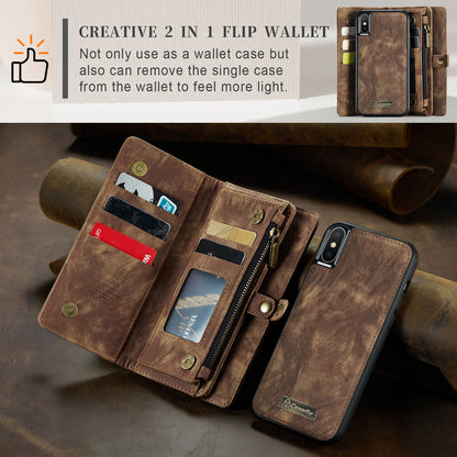 CASEME Vertical Card Holder iPhone X Xs Leather Case Lanyard