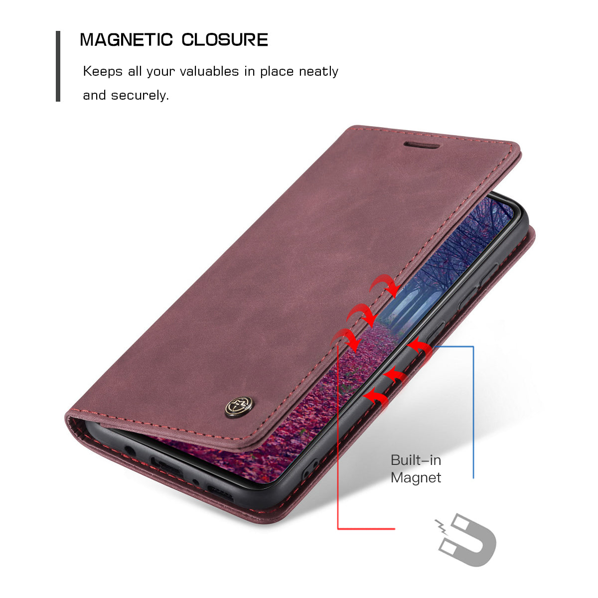 CASEME Luxury Antique Galaxy A31 Leather Case Wallet